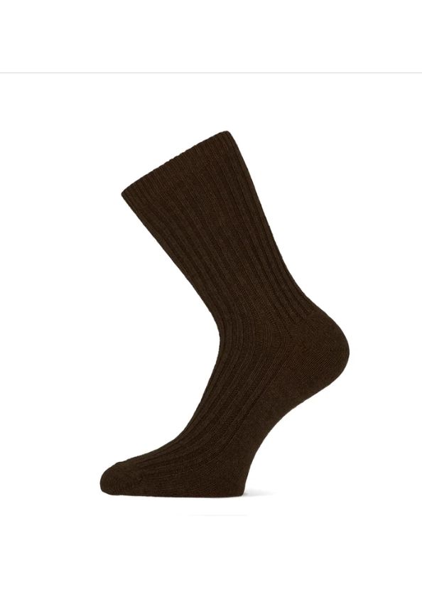 MarcMarcs Unisex Sock Cashmere Brown, Maat: 35-38