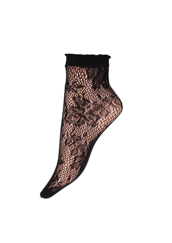 MarcMarcs Women Socks 30 Den Pizzo Fiore Black