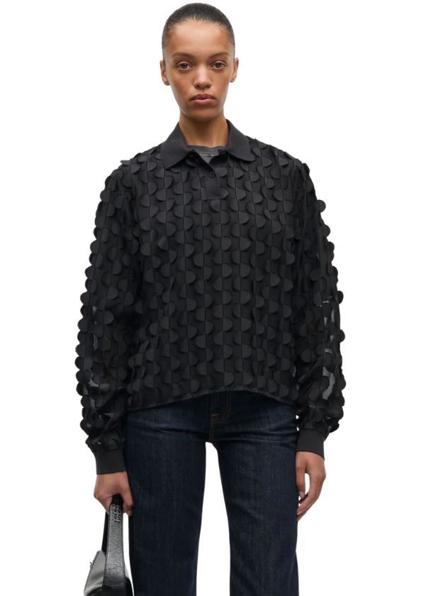 Samsøe Samsøe Sadovery Ls Polo 16183 Black, Maat: XS