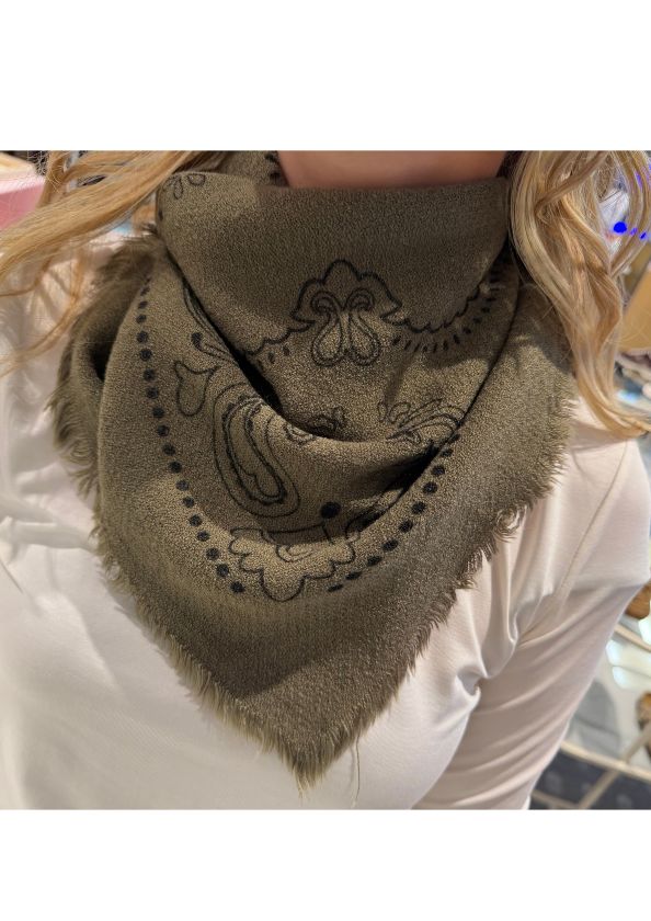 The Scarf Club Bandana Scarf Olive The Scarf Club Bandana Scarf Olive