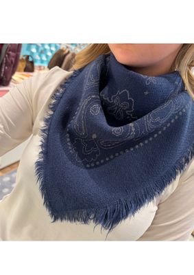The Scarf Club Bandana Scarf Navy The Scarf Club Bandana Scarf Navy
