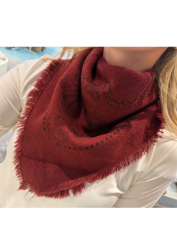 The Scarf Club Bandana Scarf Burgundy The Scarf Club Bandana Scarf Burgundy