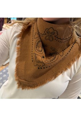 The Scarf Club Bandana Scarf Camel The Scarf Club Bandana Scarf Camel