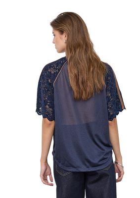 Co'Couture ReenaCC Logo Lace Tee