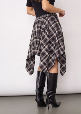 Co'Couture DagnyCC Check Tie Skirt