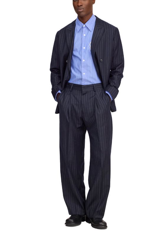 NN07 Kay Straight leg relaxed fit pant Navy stripe