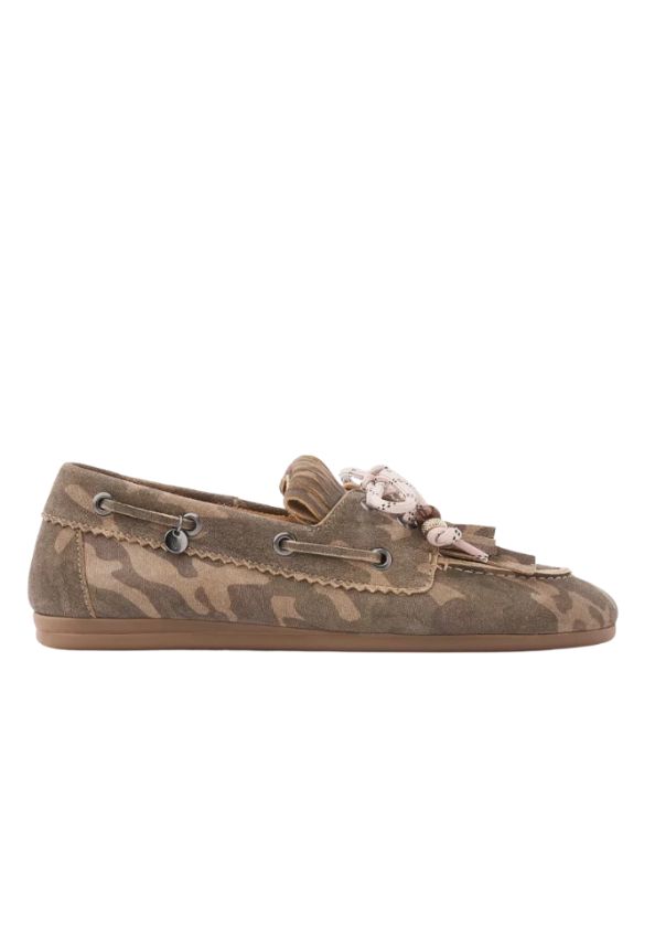 VIA VAI June Loua camouflageprint dames loafers
