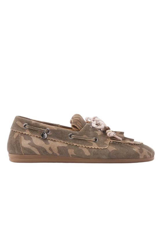 VIA VAI June Loua camouflageprint dames loafers