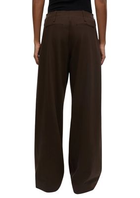 Samsøe Samsøe Saiben belt trousers donker bruin