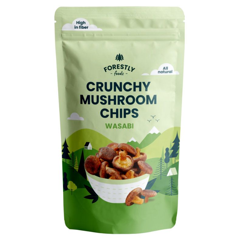 Crunchy Mushroom Chips Wasabi