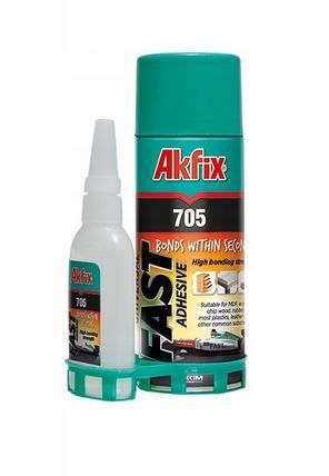 Zestaw Akfix klej CA 705 125g z aktywatorem 400ml