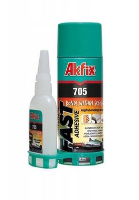 Zestaw Akfix klej CA 705 65g z aktywatorem 200ml