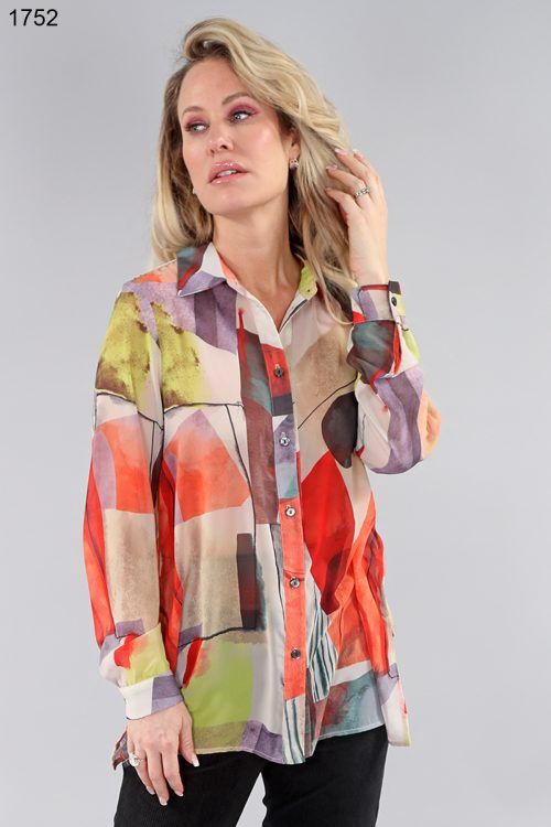 Shirt Coral multi black 24F1752