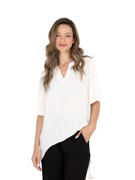 Tunic White 20-12067W, Size: small