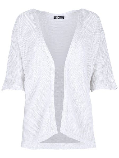 W Cardigan knit White 17-18610W, Size: small