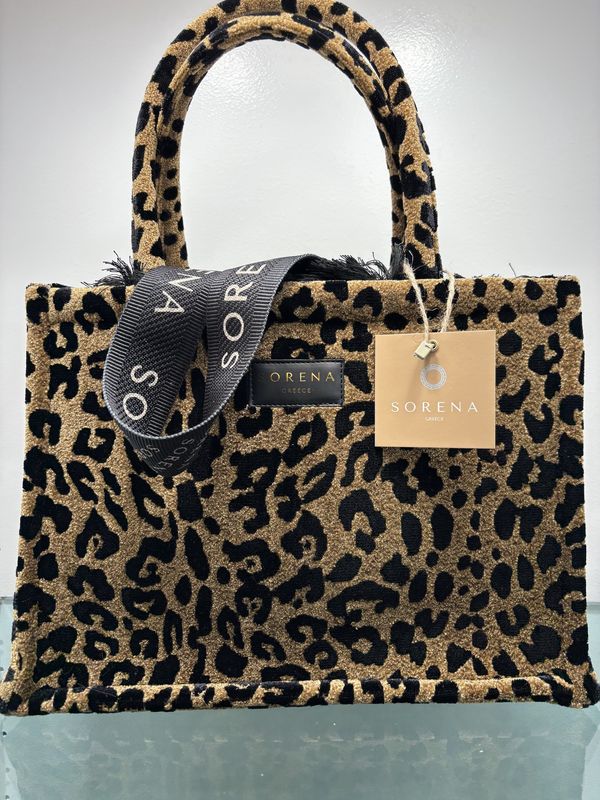 Tote Bag Brown leopard Med