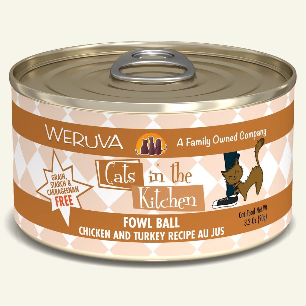 WERUVA CATS IN THE KITCHEN - FOWL BALL 3.2OZ CAN
