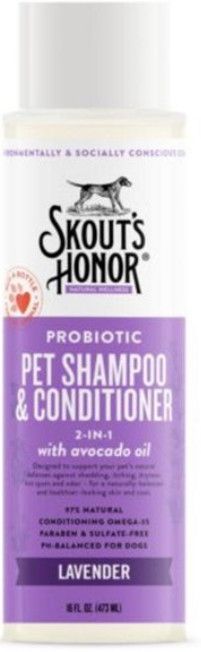 SKOUT&#39;S HONOR - PROBIOTIC SHAMPOO &amp; CONDITIONER - LAVENDER 16OZ