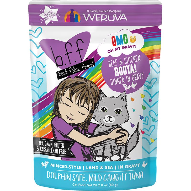 WERUVA BFF OMG - BEEF &amp; CHICKEN -BOOYA 3OZ POUCH