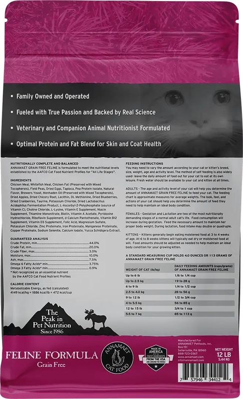 ANNAMAET CAT 12# GF CHICKEN &amp; FISH