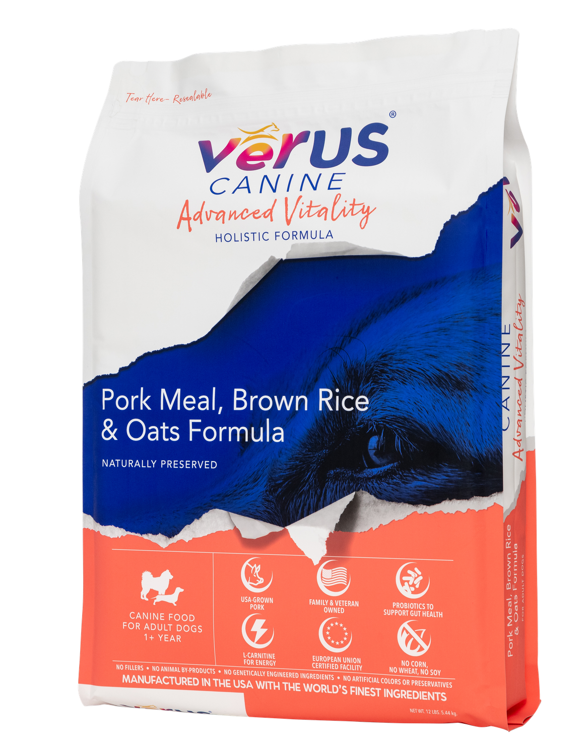VERUS DOG 12# ADVANCED VITALITY PORK &amp; RICE
