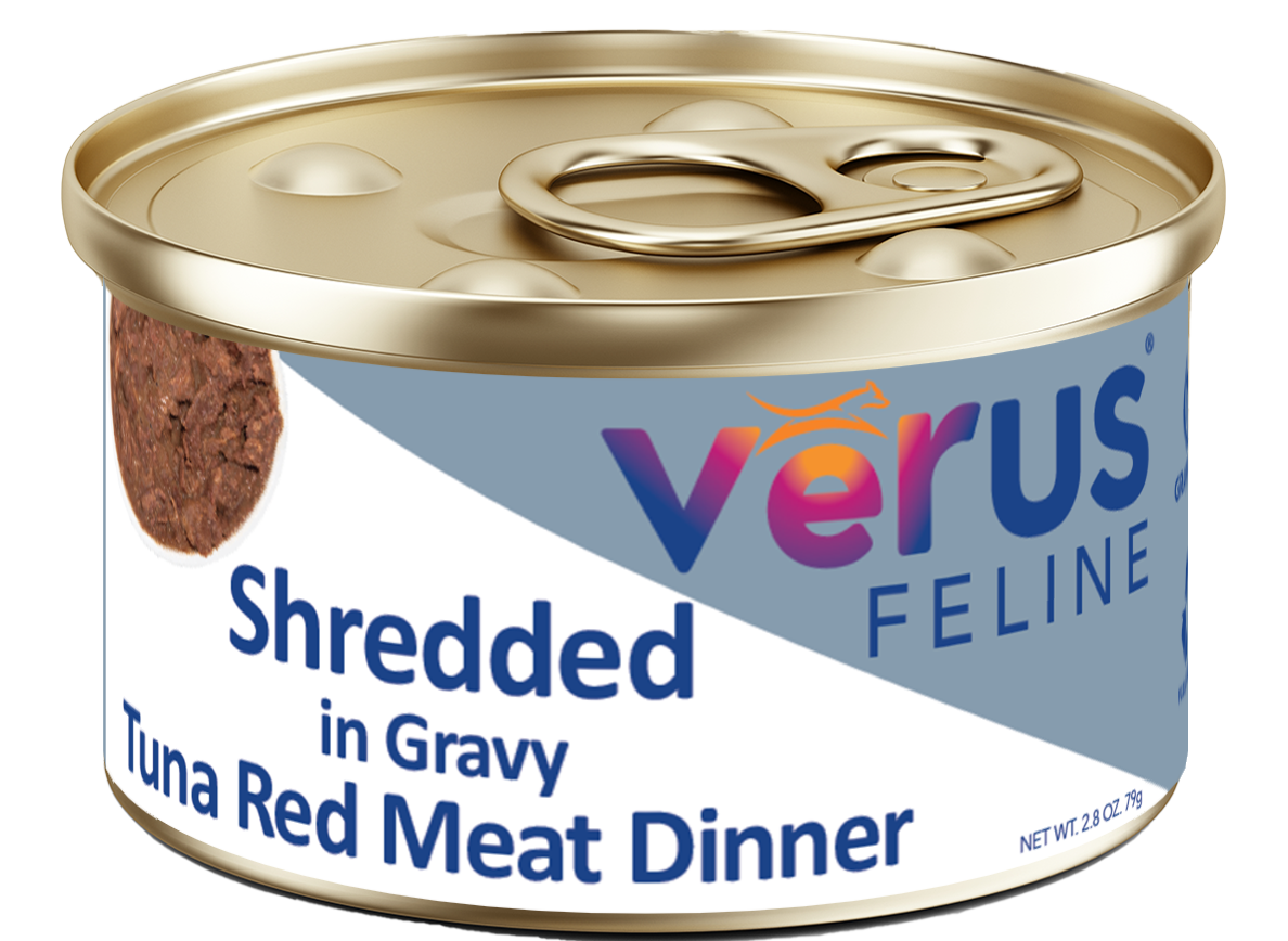 VERUS CAT 2.8OZ SHREDDED IN GRAVY TUNA RED MEAT