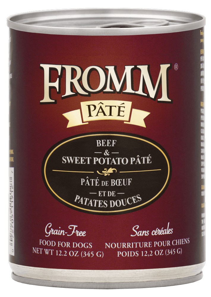 FROMM DOG 12.2OZ BEEF &amp; SWEET POTATO PATE CASE