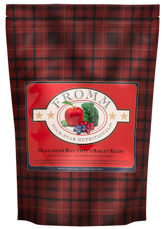 FROMM DOG 12# FOUR STAR HIGHLANDER BEEF &amp; BARLEY