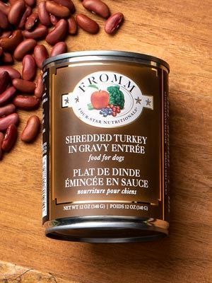 FROMM DOG 12OZ FOUR STAR SHREDDED TURKEY CASE