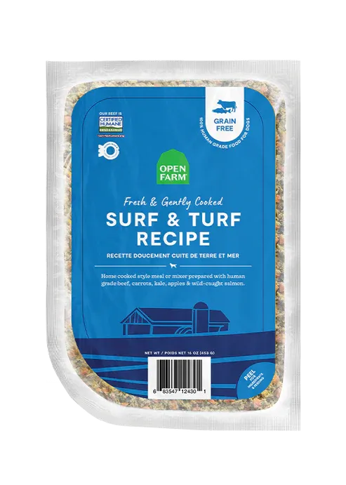 OPEN FARM DOG 16OZ SURF &amp; TURF GENTLY COOKED SINGLE