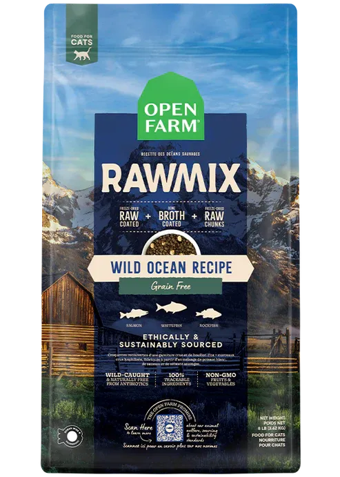 OPEN FARM CAT 8# GF RAWMIX WILD OCEAN