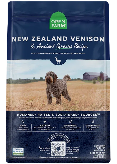 OPEN FARM  DOG 22# ANCIENT GRAIN VENISON