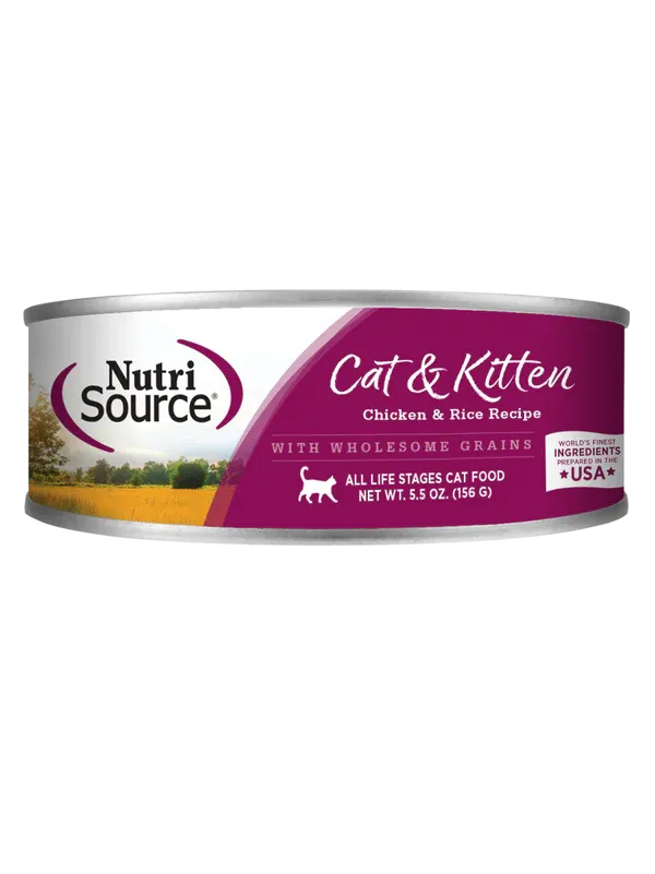 NUTRISOURCE CAT 5.5OZ CHICKEN &amp; RICE PATE