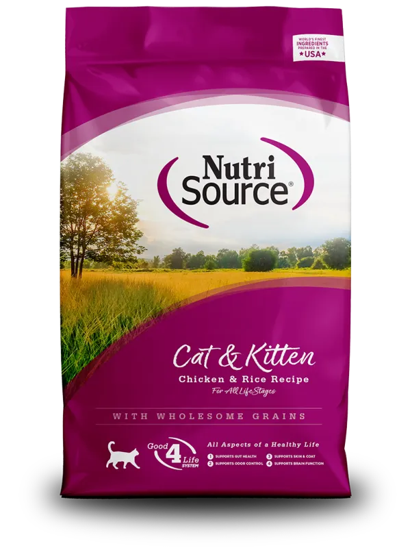 NUTRISOURCE CAT/KITTEN 12# CHICKEN RICE