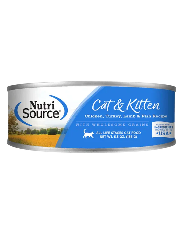 NUTRISOURCE CAT 5.5OZ CHICKEN, TURKEY, LAMB &amp; FISH PATE