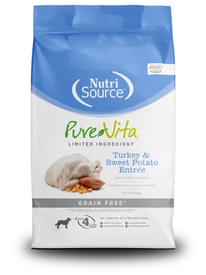 NUTRISOURCE DOG 12# PURE VITA TURKEY SWEET POTATO