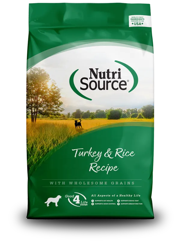 NUTRISOURCE DOG 12# TURKEY RICE