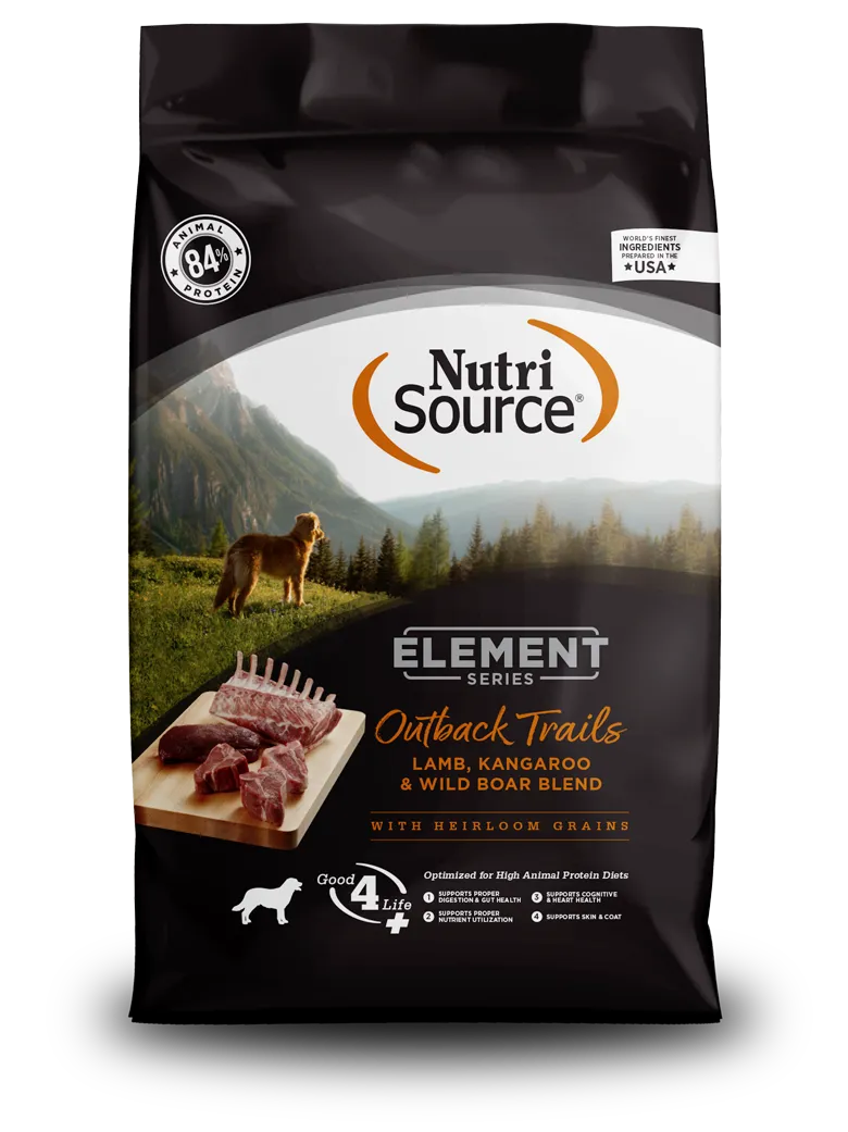 NUTRISOURCE DOG 24# ELEMENT OUTBACK TRAILS