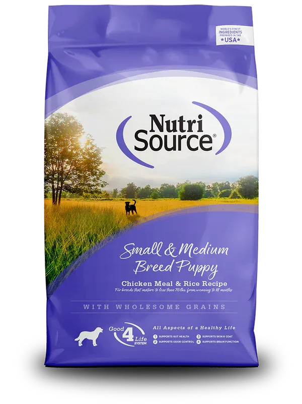 NUTRISOURCE DOG 26# SMALL MEDIUM BREED PUPPY