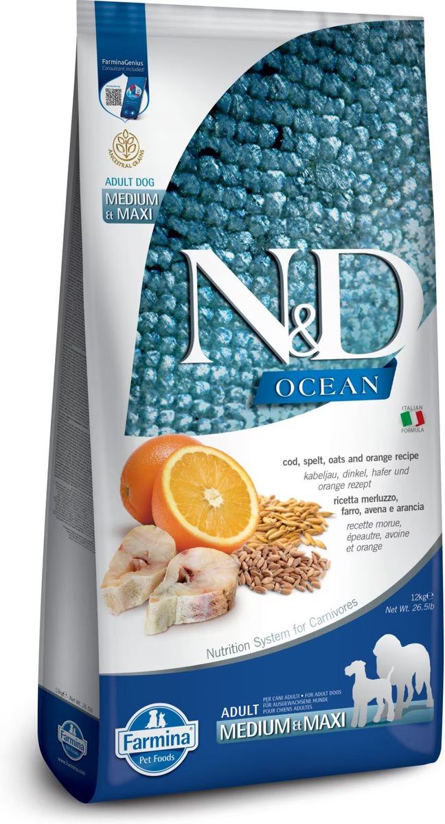 N&amp;D 26.5# ANCESTRAL COD &amp; ORANGE MEDIUM/MAXI