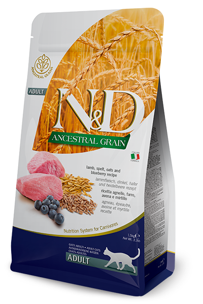N&amp;D CAT ANCESTRAL GRAIN LAMB &amp; BLUEBERRY 3.3#