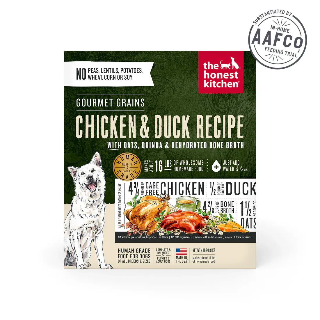 HONEST KITCHEN 4# GOURMET GRAINS CHICKEN &amp; DUCK