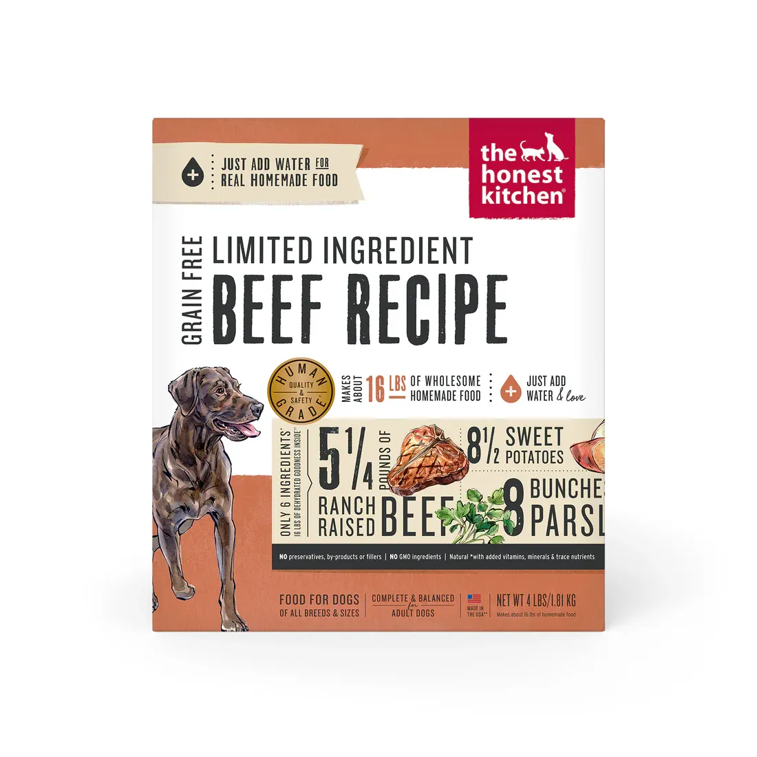 HONEST KITCHEN 4# LID BEEF DISCONTINUED