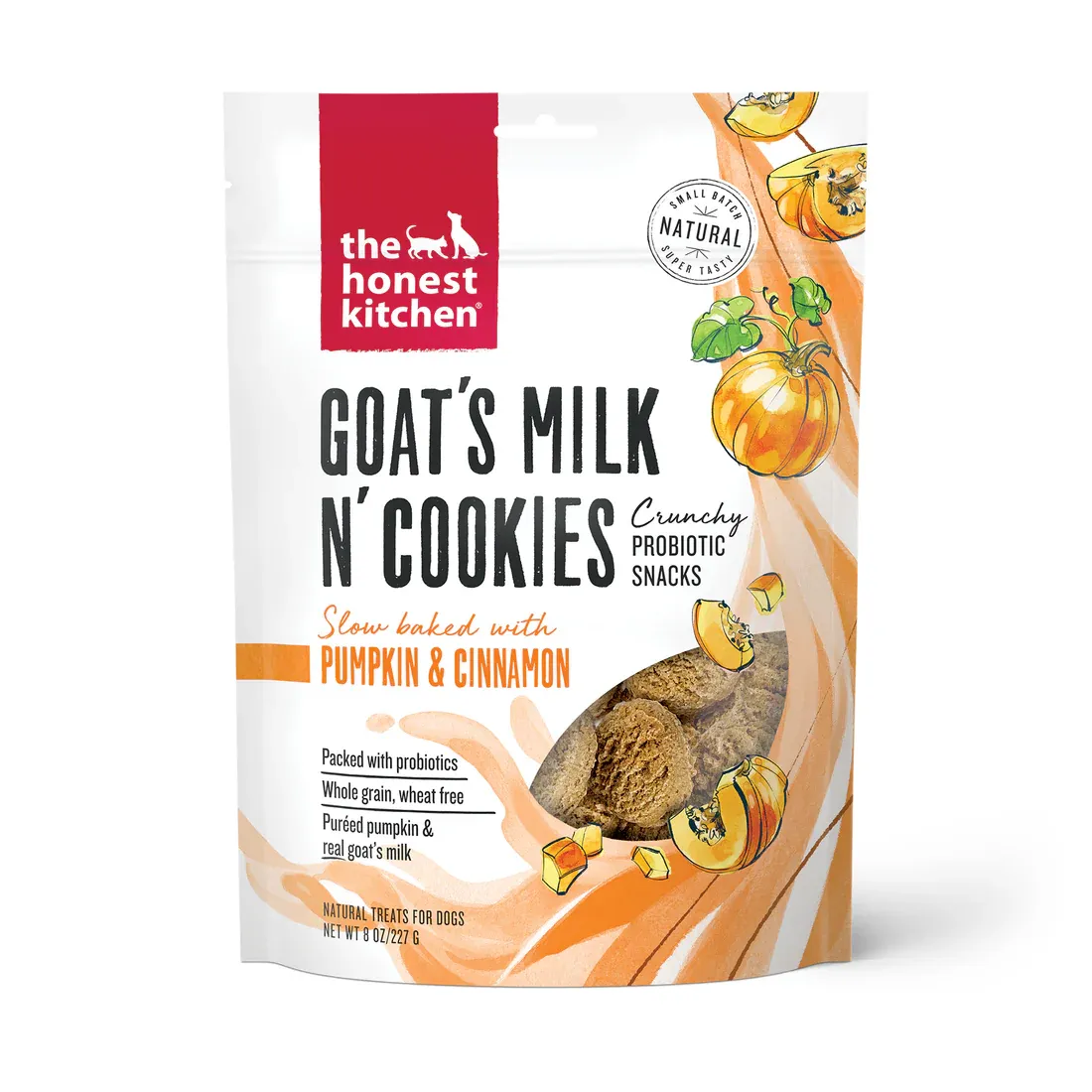 HONEST KITCHEN 8OZ GOAT MILK N CKIES PUMPKIN