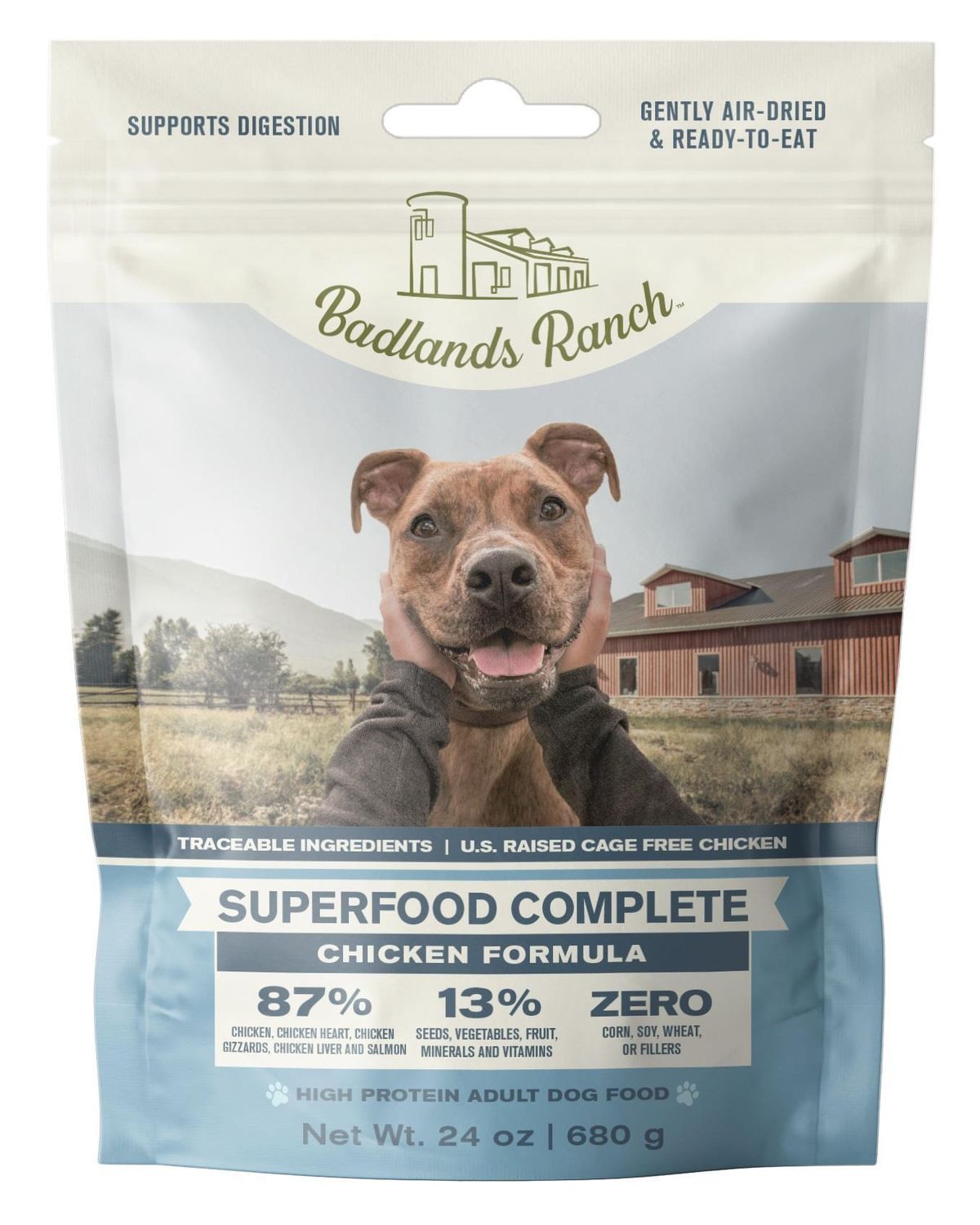 BADLANDS RANCH DOG 64OZ SUPERFOOD COMPLETE CHICKEN