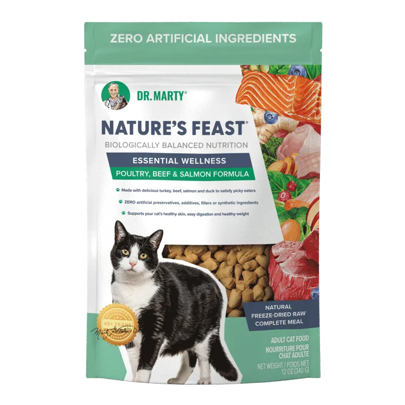 DR MARTY&#39;S CAT 12OZ  BEEF SALMON POULTRY