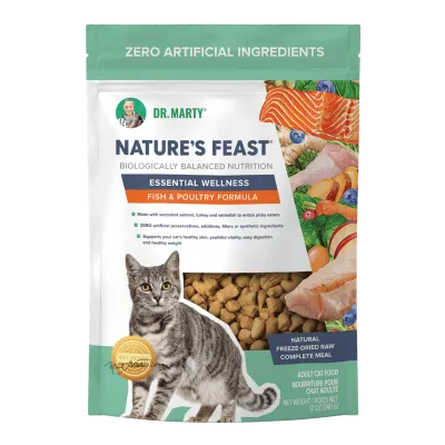 DR MARTY&#39;S CAT 12OZ  FISH &amp; POULTRY