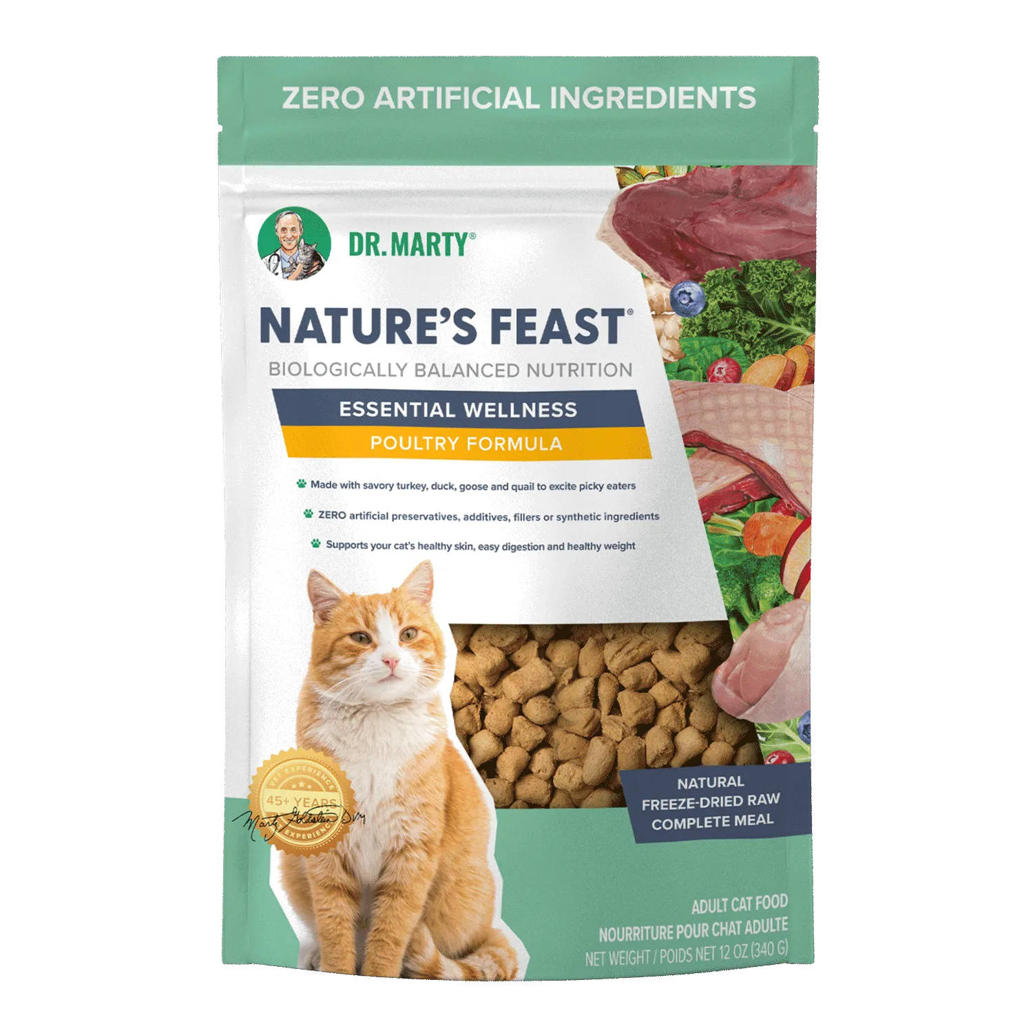 DR MARTY&#39;S CAT 12OZ  FEAST POULTRY