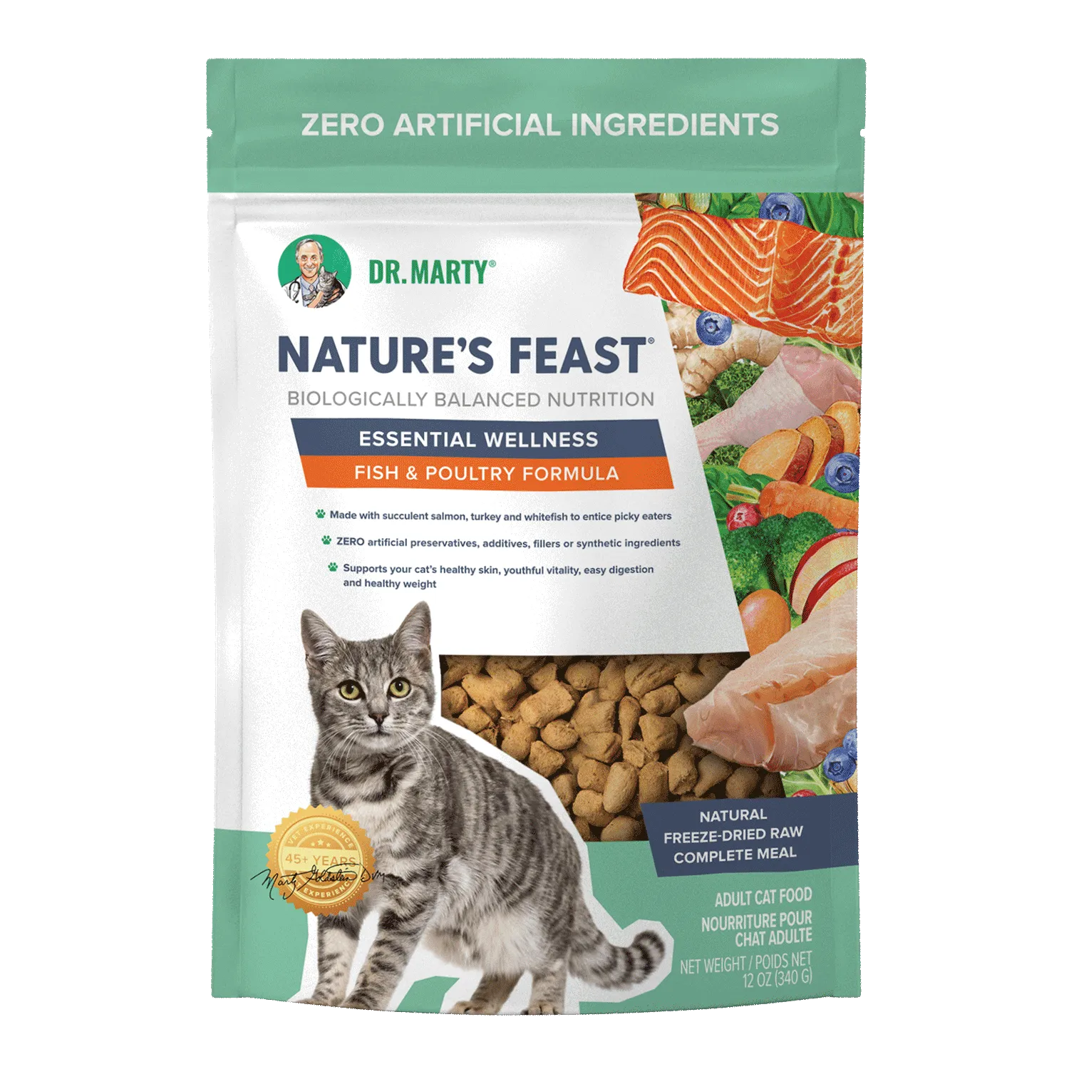 DR MARTY&#39;S CAT 5.5OZ ESSENTIAL FISH POULTRY