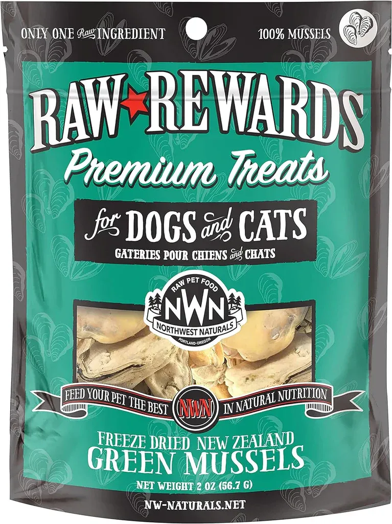 NORTHWEST NATURALS  2OZ  GREEN MUSSELS TREATS